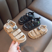 Детски сандали от плат и велкро лепенки