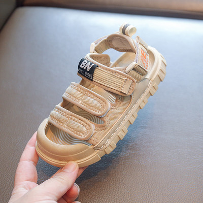 Детски сандали от плат и велкро лепенки