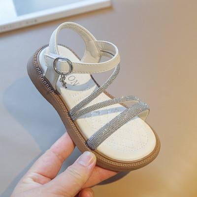 Нов модел детски сандали с камъни за момичета