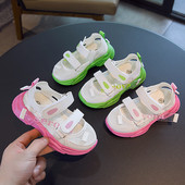 Сандали за момиче от мрежеста материя