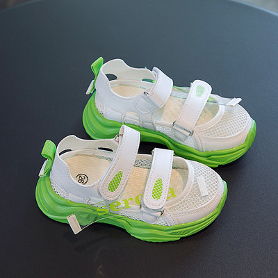 Сандали за момиче от мрежеста материя