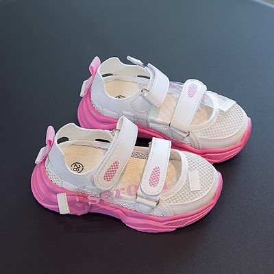 Сандали за момиче от мрежеста материя