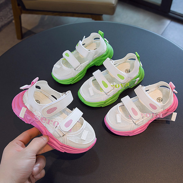 Сандали за момиче от мрежеста материя