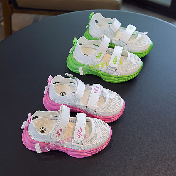 Сандали за момиче от мрежеста материя