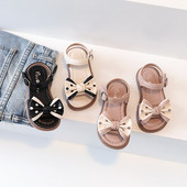 Нов модел детски сандали с панделка и равна подметка