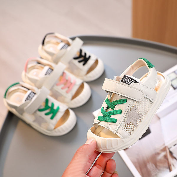 Детски сандали за момчета и момичета  с връзки и велкро закопчаване 