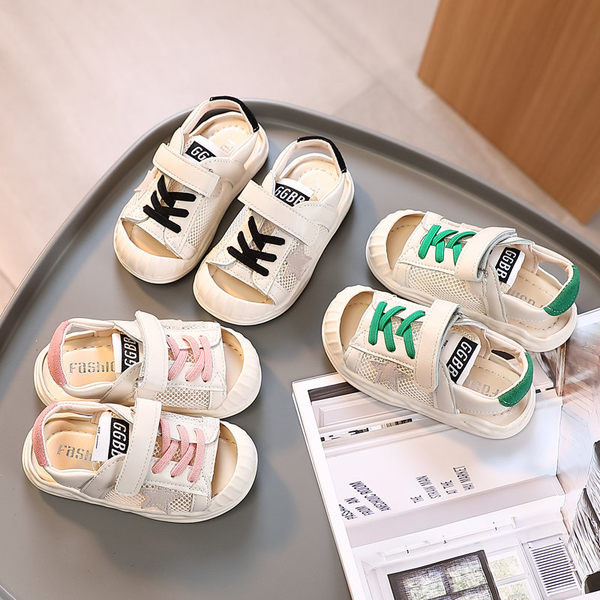 Детски сандали за момчета и момичета  с връзки и велкро закопчаване 