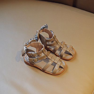 Нов модел детски летни сандали с каишки от еко кожа 