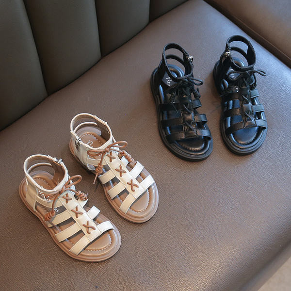 Сандали за момиче от еко кожа в римски стил