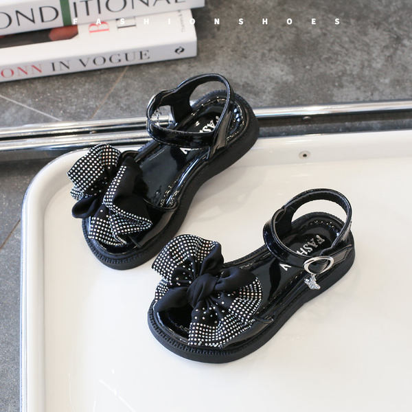 Детски сандали с панделка за момичета