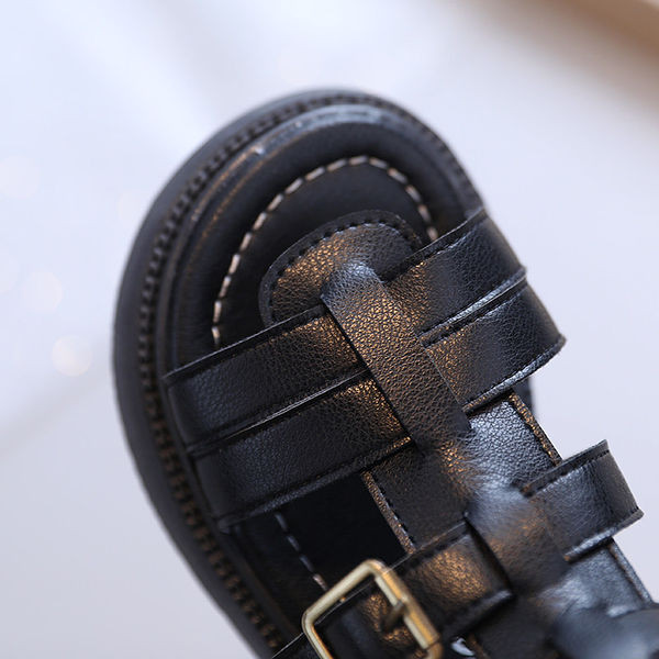 Модерни детски сандали с катарама и цип за момичета