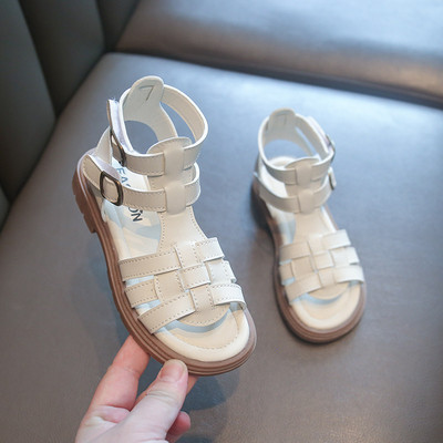 Сандали за момиче в римски стил от еко кожа