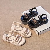 Летни детски сандали с верижка за момичета