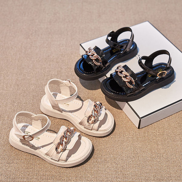 Летни детски сандали с верижка за момичета
