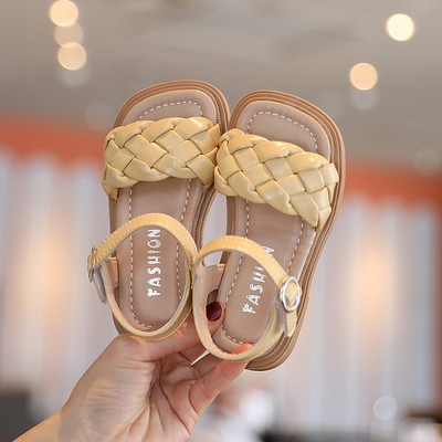 Ежедневни детски сандали с кожени каишка за момичета