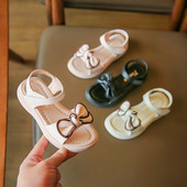 Детски сандали с панделка и лепенки 