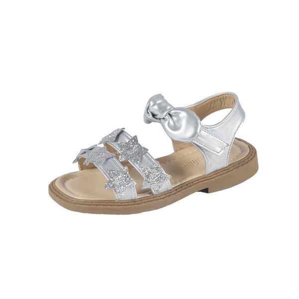 Сандали от еко кожа за момиче с панделки