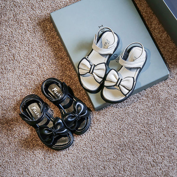 Детски сандали за момичета от еко кожа с панделка нов модел