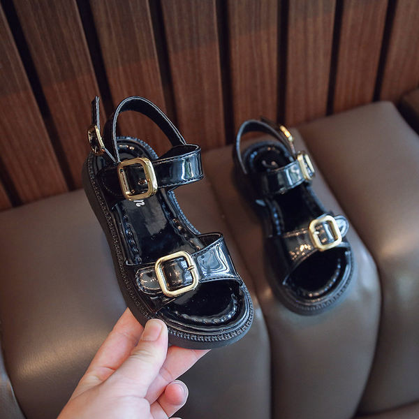 Ежедневни детски сандали за момичета с метална катарама 