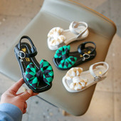 Нов модел детски сандали с цветна панделка за момичета