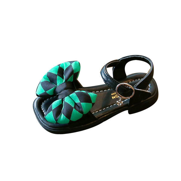 Нов модел детски сандали с цветна панделка за момичета