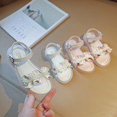 Детски сандали от еко кожа за момичета с велкро закопчаване