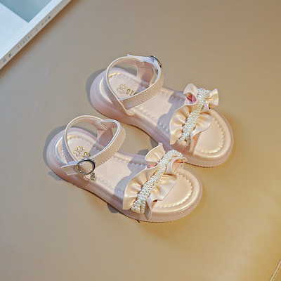 Детски сандали от еко кожа за момичета с велкро закопчаване