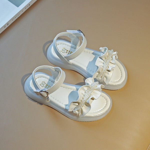 Детски сандали от еко кожа за момичета с велкро закопчаване 