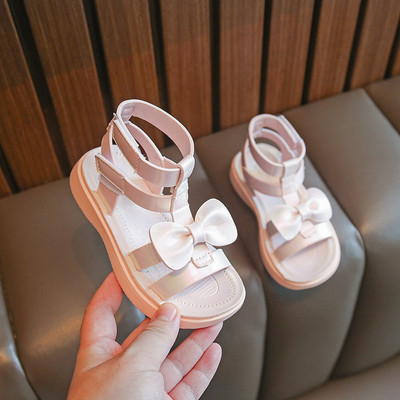 Сандали за момиче с панделка 