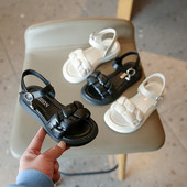 Сандали за момиче с каишки от еко кожа