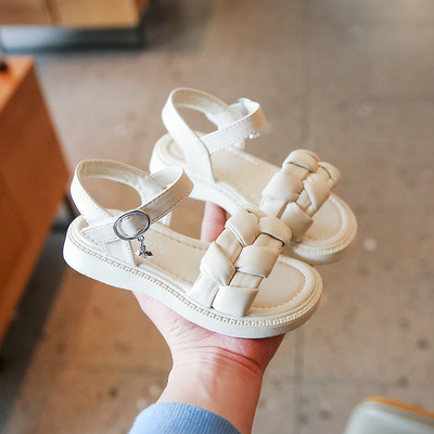 Сандали за момиче с каишки от еко кожа
