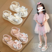 Детски сандали с панделка в три цвята