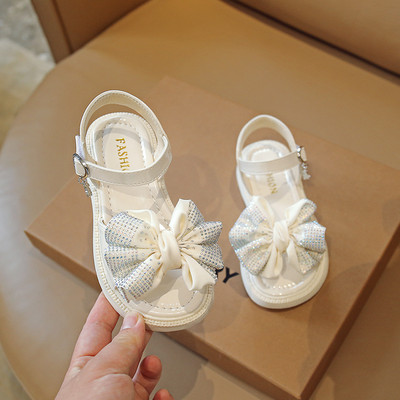 Детски сандали с панделка в три цвята