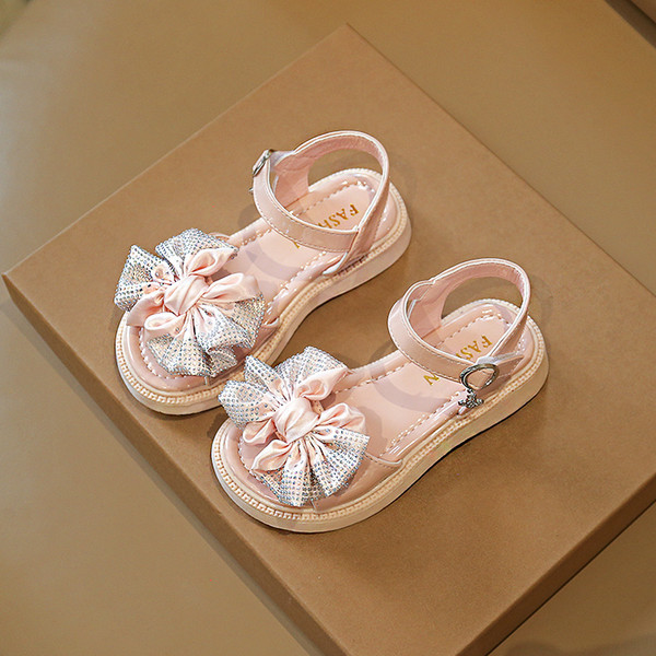 Детски сандали с панделка в три цвята