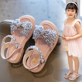 Нов модел детски сандали с камъни за момичета