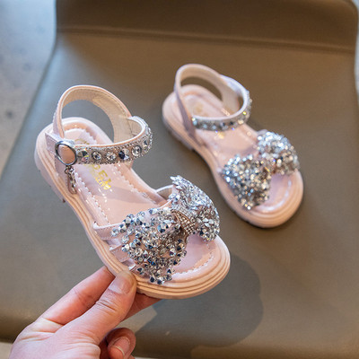 Нов модел детски сандали с камъни за момичета
