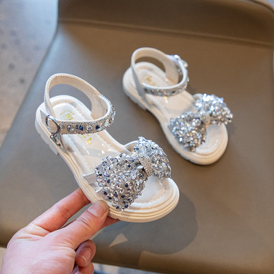 Нов модел детски сандали с камъни за момичета