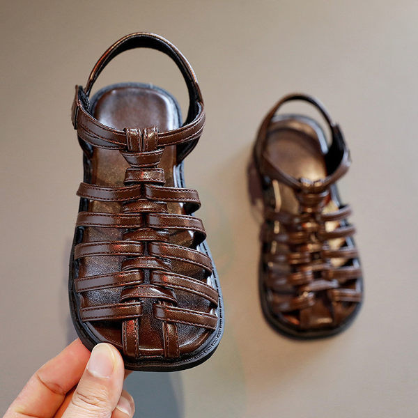 Детски сандали за момичета с велкро закопчаване 