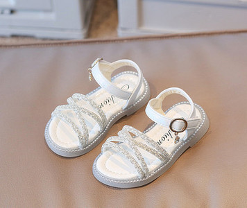 Детски летни сандали с камъни за момичета