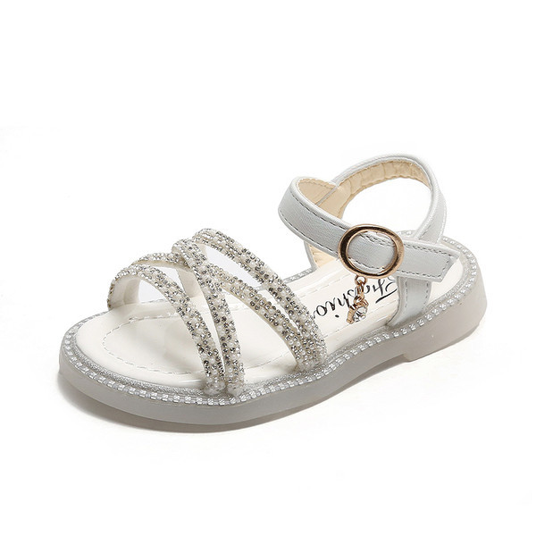 Детски летни сандали с камъни за момичета