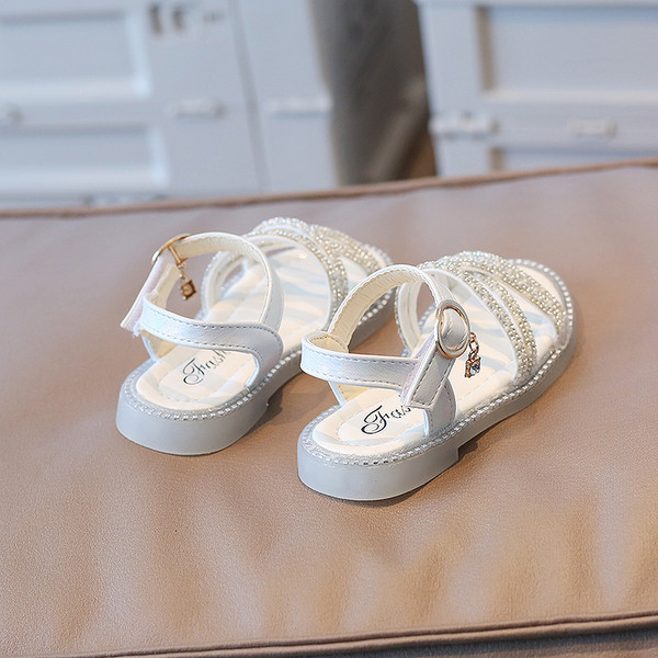 Детски летни сандали с камъни за момичета