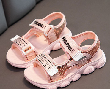 Нов модел дамски сандали с груба подметка и велкро закопчаване