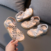 Нов модел летни детски сандали с камъни за момичета