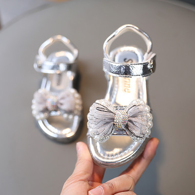 Детски модерни сандали за момичета с панделка