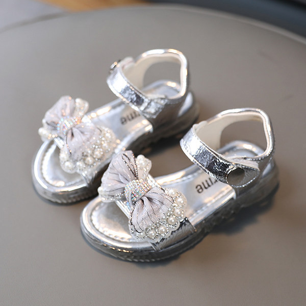 Детски модерни сандали за момичета с панделка 