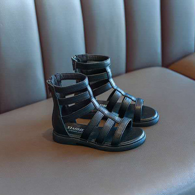 Ежедневни детски сандали с кожени каишки