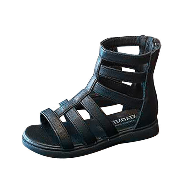 Ежедневни детски сандали с кожени каишки