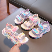 Детски сандали за момичета с груба подметка и велкро закопчаване 