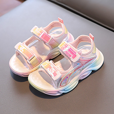 Детски сандали за момичета с груба подметка и велкро закопчаване 