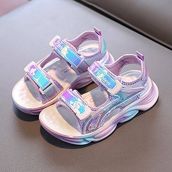 Детски сандали за момичета с груба подметка и велкро закопчаване 